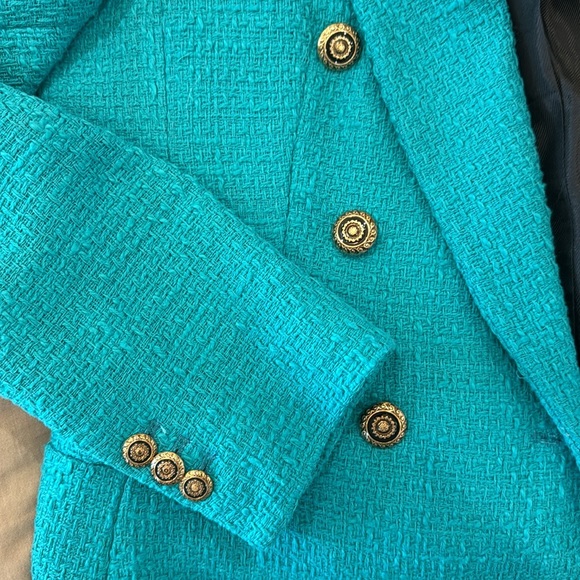 Zara tailored double breasted tweed blazer - Picture 4 of 8